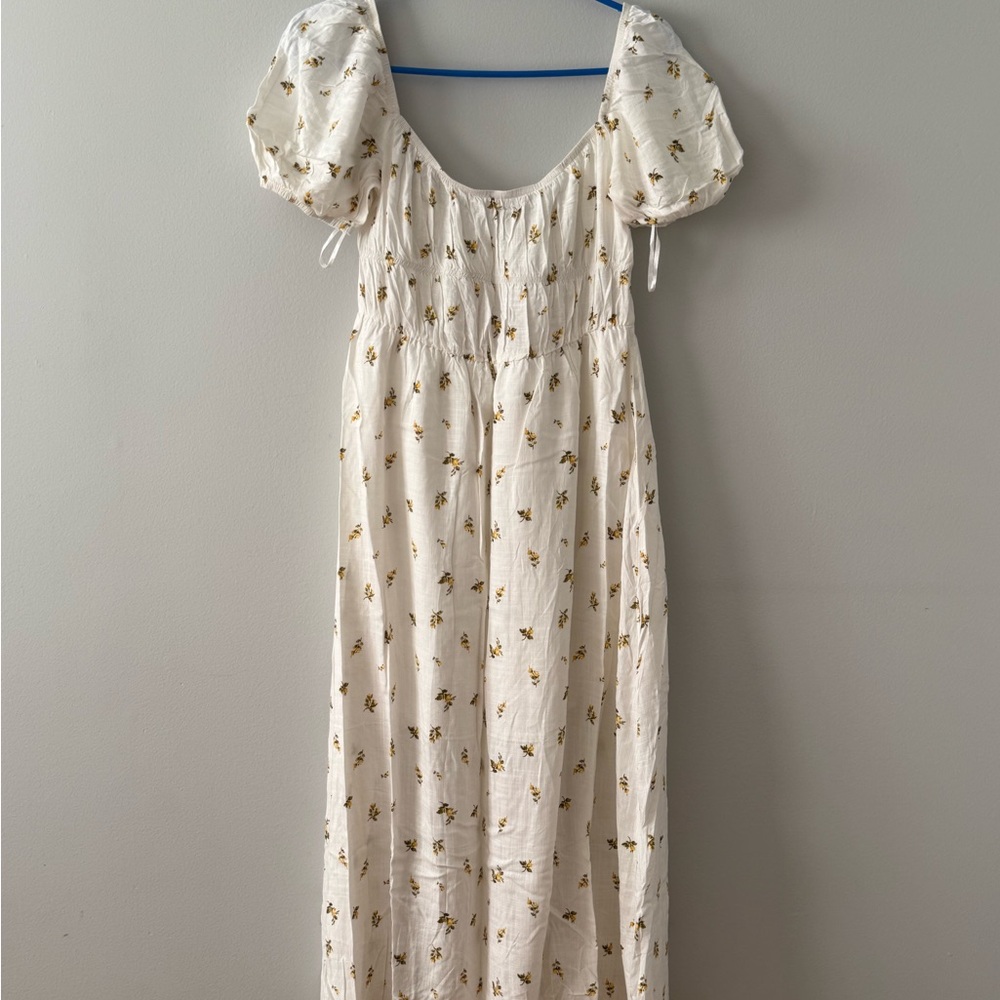 Chic Puff Sleeve Floral Dress